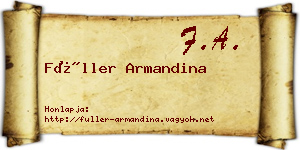 Füller Armandina névjegykártya