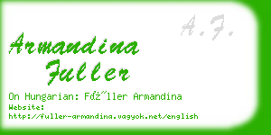 armandina fuller business card